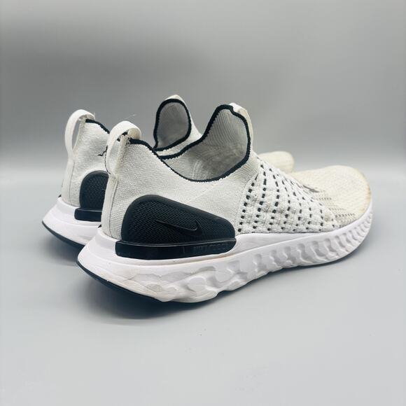 Nike Shoes Mens 11 White Epic Phantom React Flyknit Slip On Running Sneakers - Picture 7 of 10